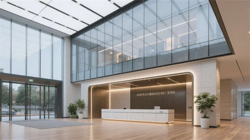 現代簡約高效空間，合肥8000平辦公樓裝修設計效果圖